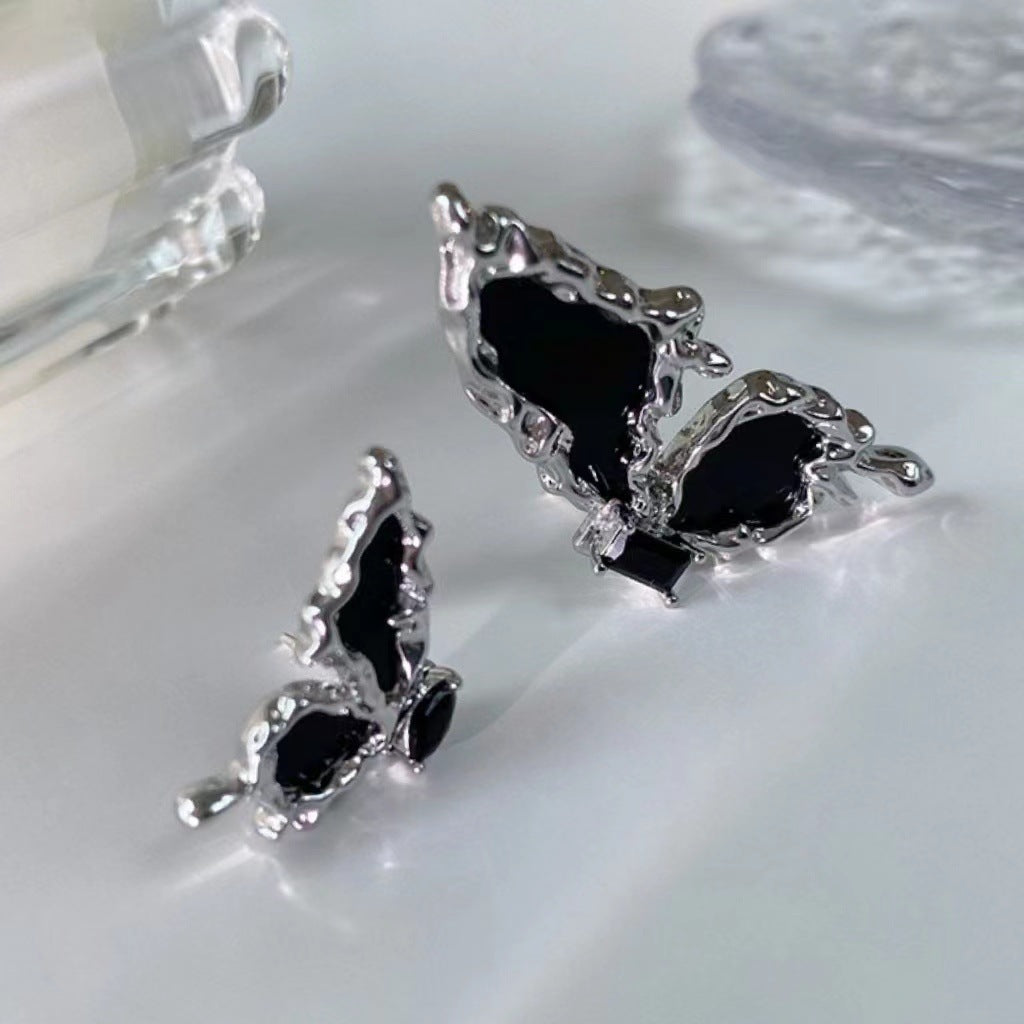 Elegant Heart Flower Zircon Alloy Earrings for Women
