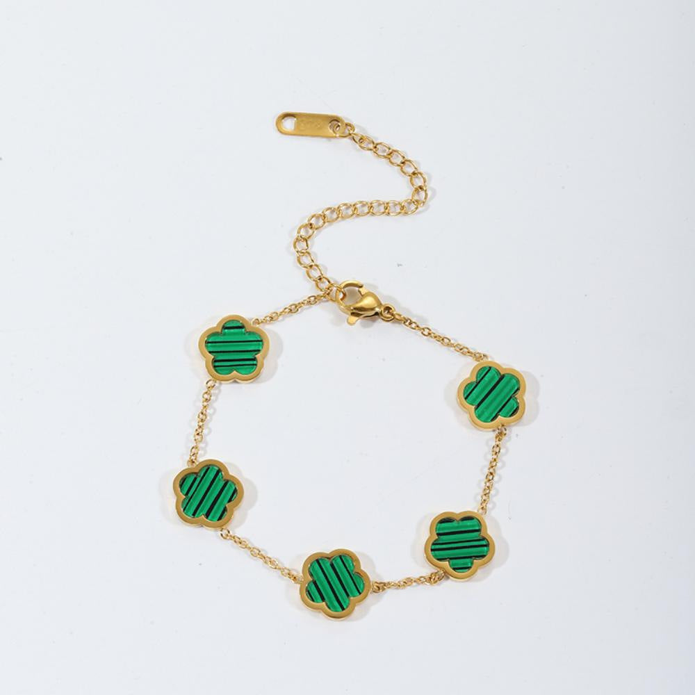 Simple Clover Titanium Steel Patchwork Necklace - Minimalist Luxury Design