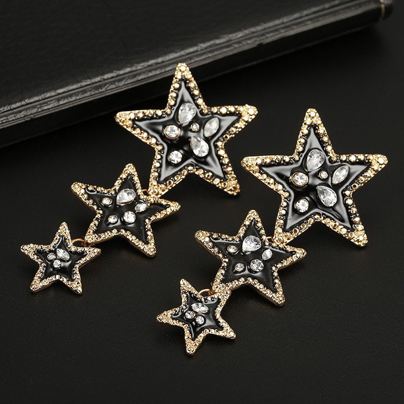 Exaggerated Geometric Metal Earrings - Vintage Inspired Fashion Jewelry