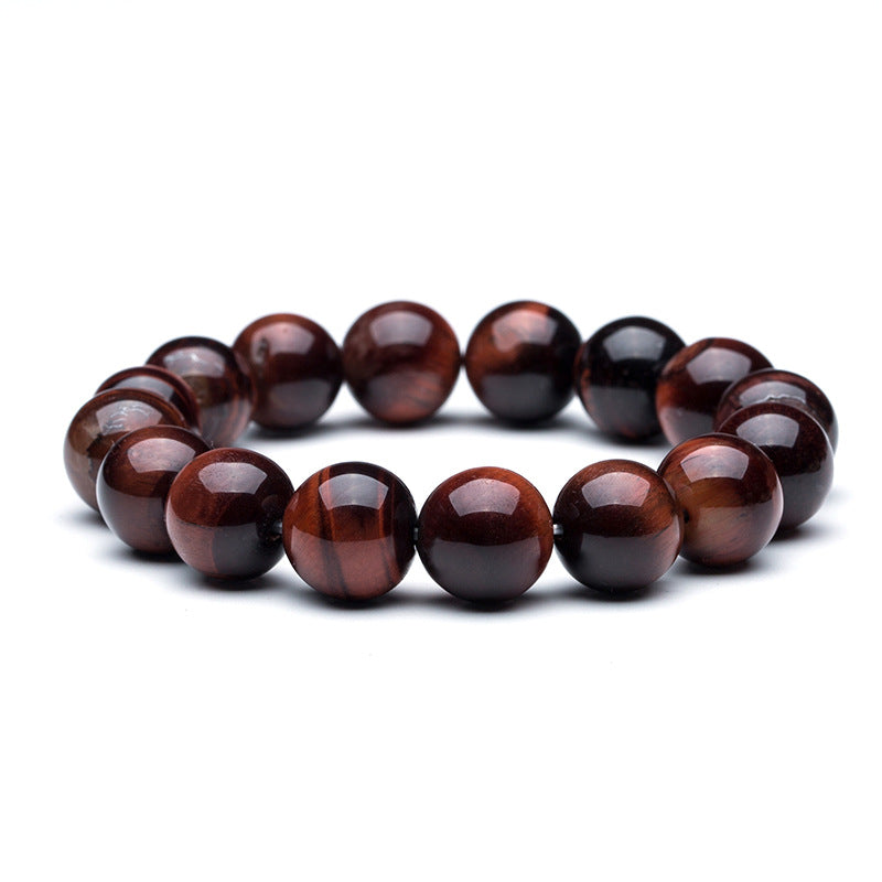 10mm Turquoise & Tiger Eye Beaded Elastic Bracelet