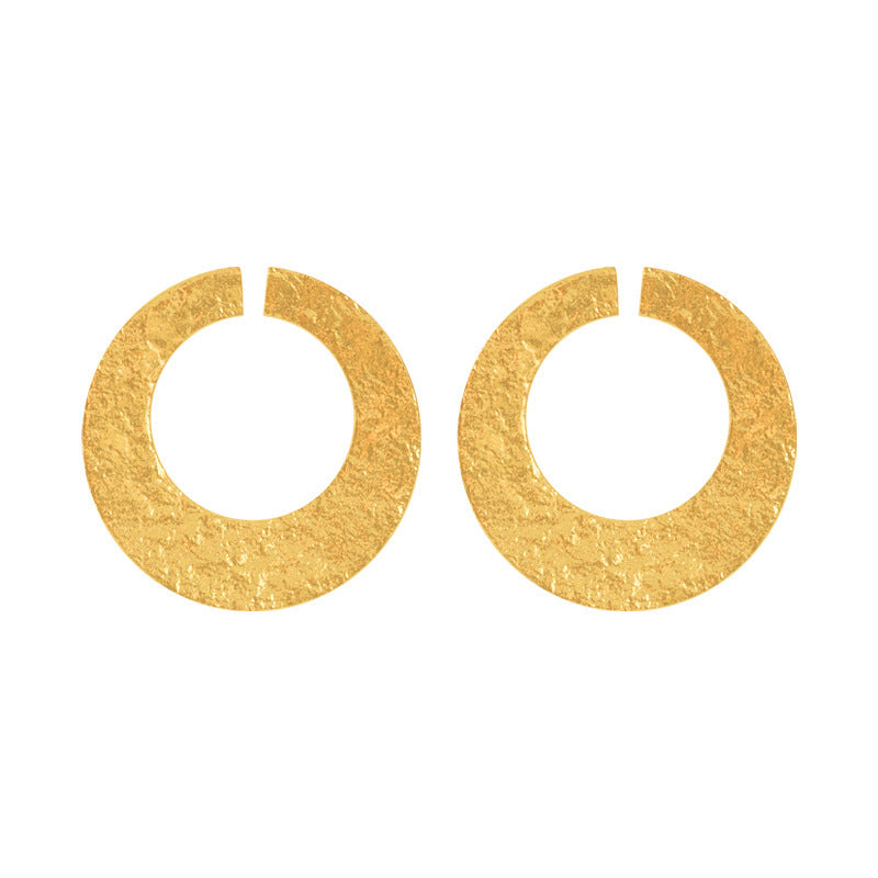 Elegant Irregular Gold Plated Alloy Drop Earrings