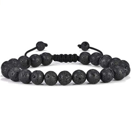 Gradient Agate & Tiger Eye Beaded Adjustable Bracelet