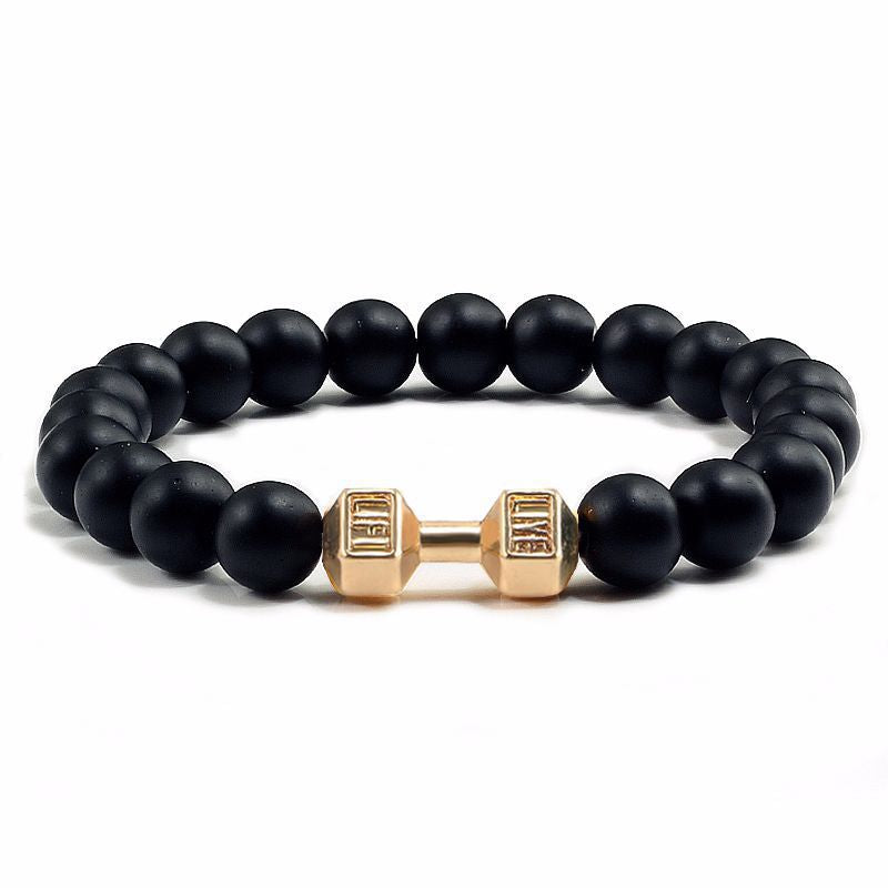Retro Turquoise Volcanic Rock Beaded Bracelet for Men