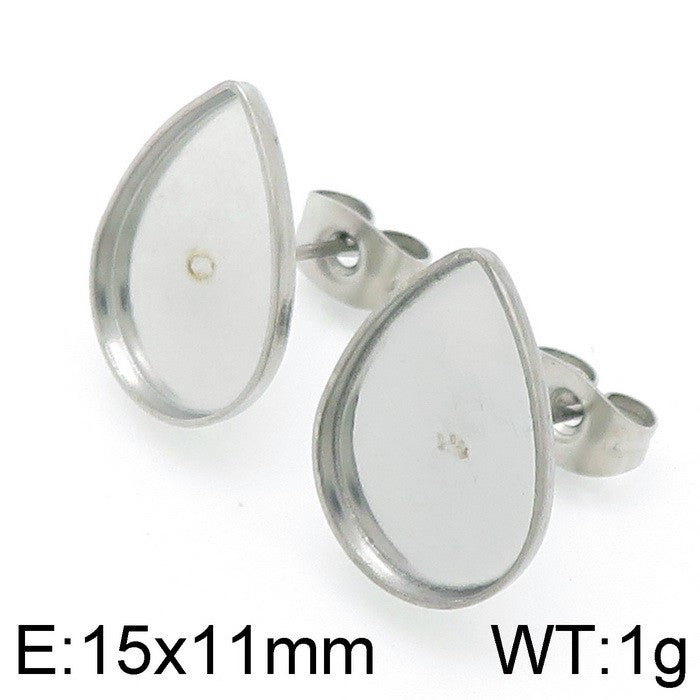 "Stainless Steel Water Drop Earrings - Plated Titanium Steel Jewelry for Women"