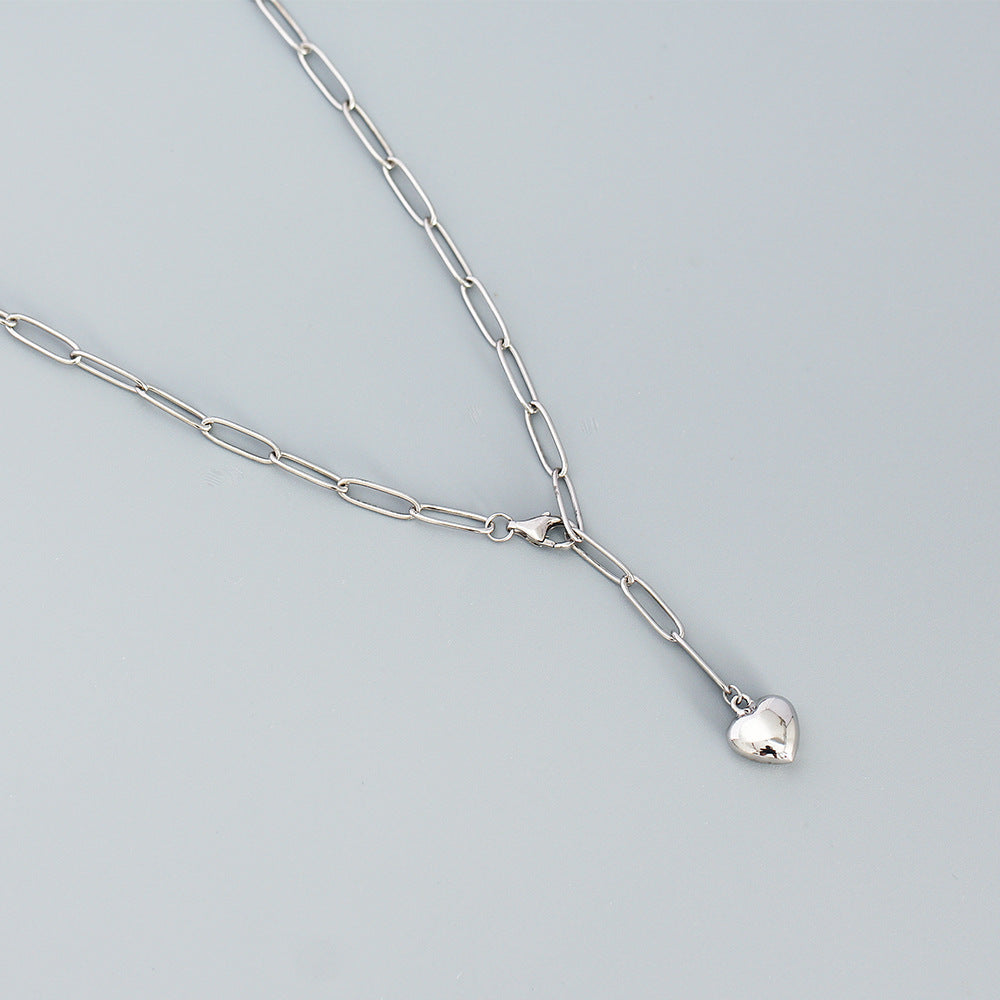 Wholesale Pearl Pendant Stainless Steel Heart Necklace with Vintage Design
