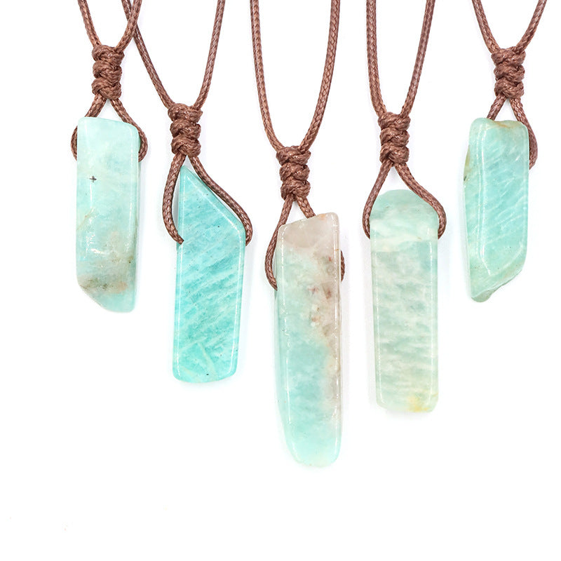 Amethyst and Red Agate Irregular Gemstone Pendant Necklace