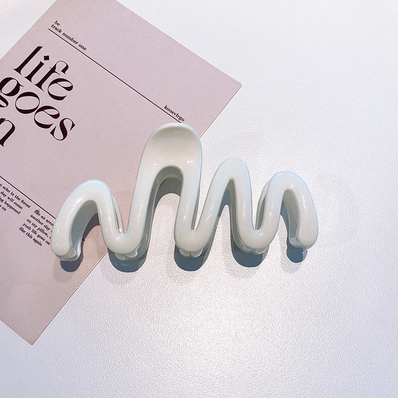 Geometric C-Shaped Earrings Set & Minimalist Hair Claw Clips Collection