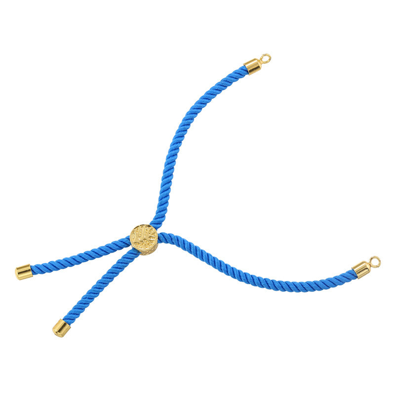 18K Gold Plated Tree of Life Adjustable Rope Bracelet