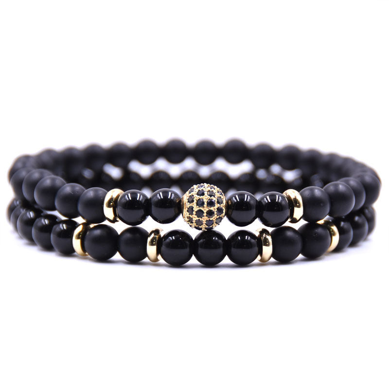 Copper Geometric Tiger Eye Beaded Bracelet - Natural Stone Jewelry