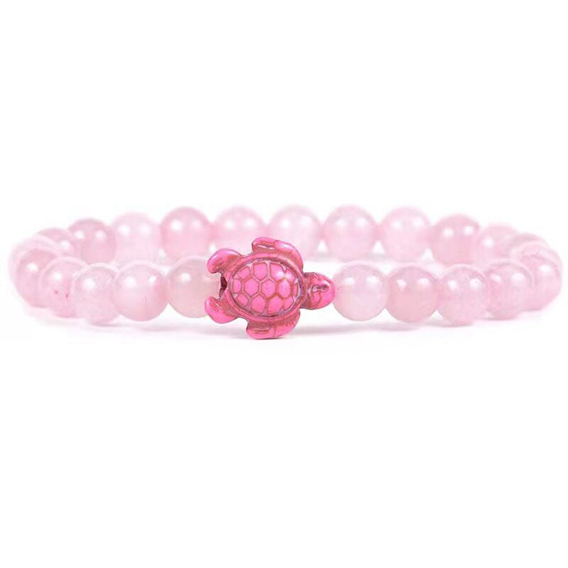 Retro Tortoise Agate and Natural Stone Beaded Bracelet