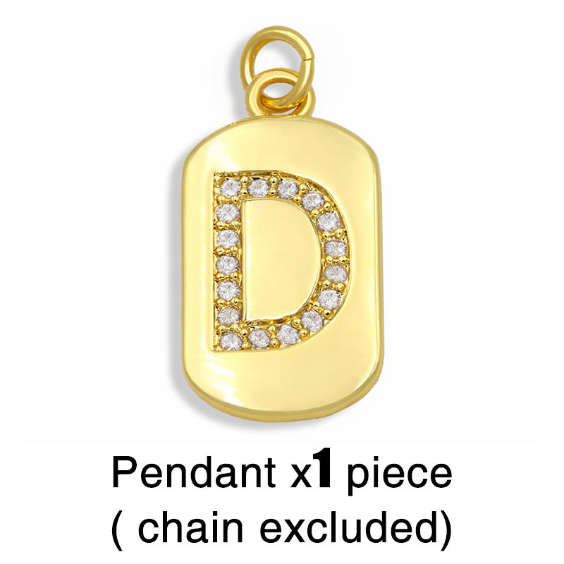 Hip-hop Retro 26 Letters Pendant Necklace