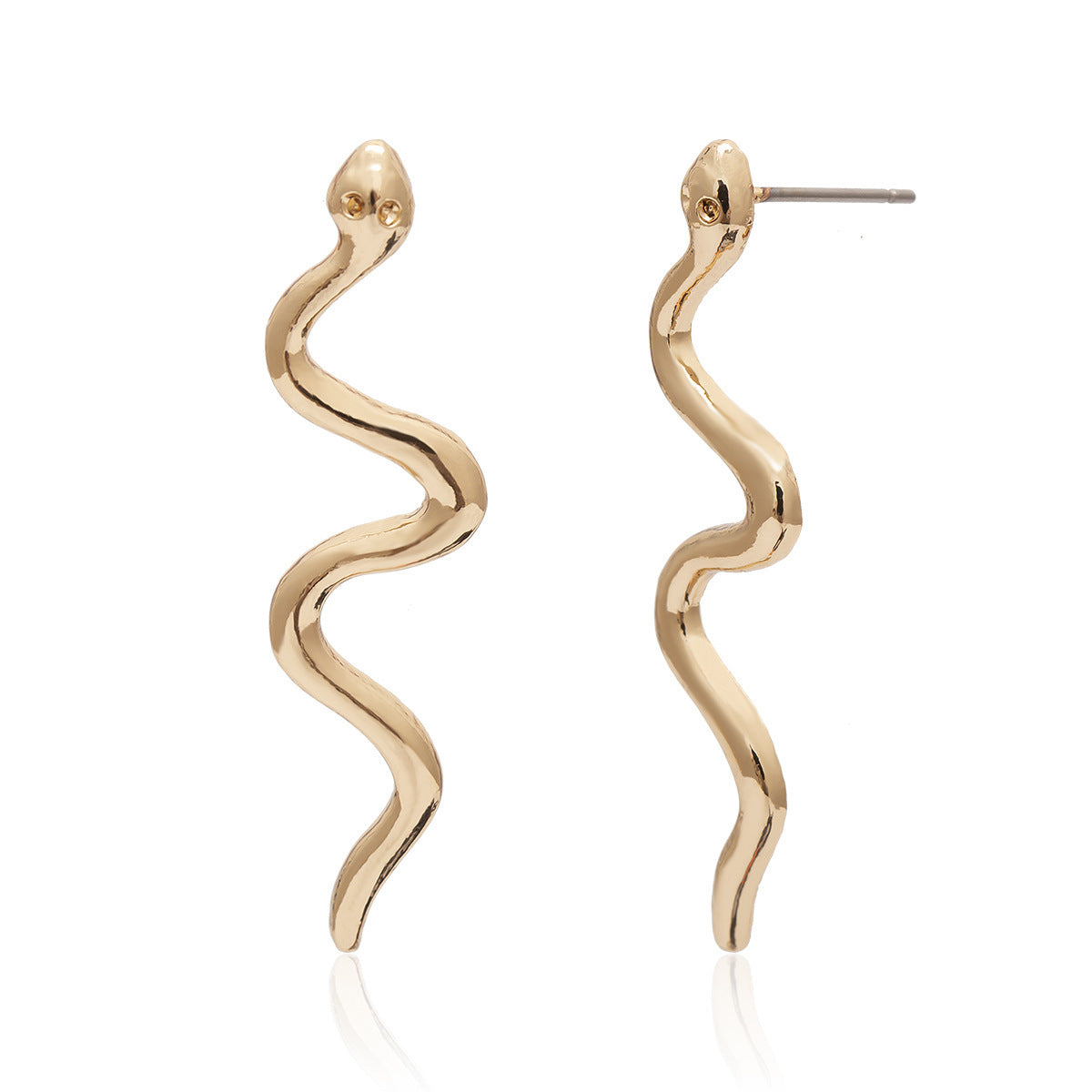 Geometric Snake Shape Vintage Punk Alloy Earrings
