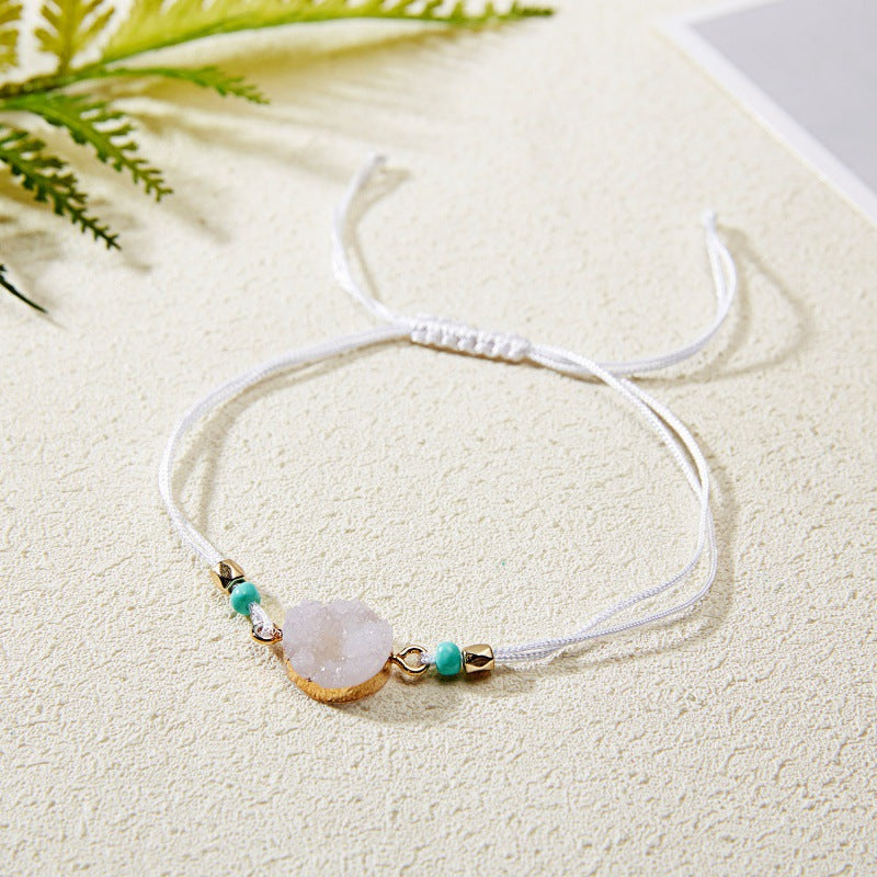 Simple Creative Resin Stone Woven Bracelet Jewelry