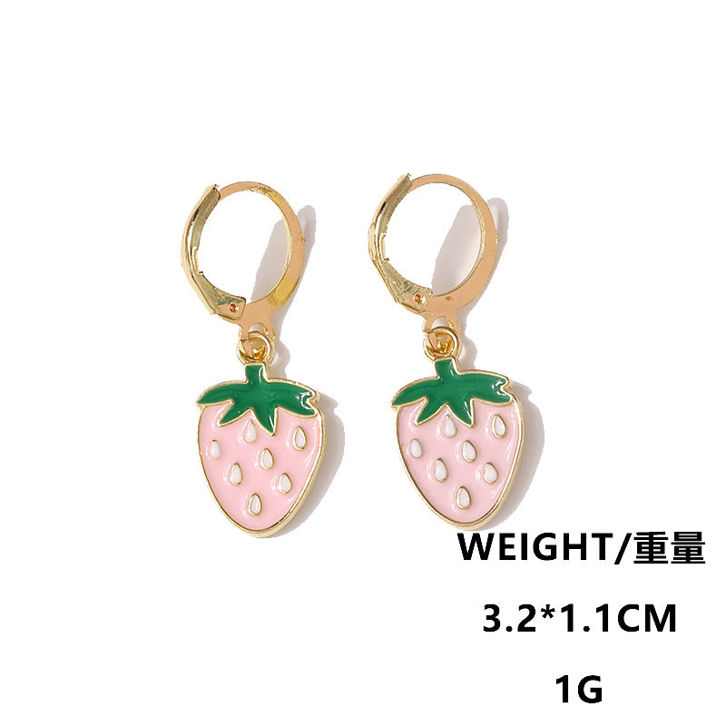 Creative Butterfly Flower Smiley Face Leaf Drop Earrings