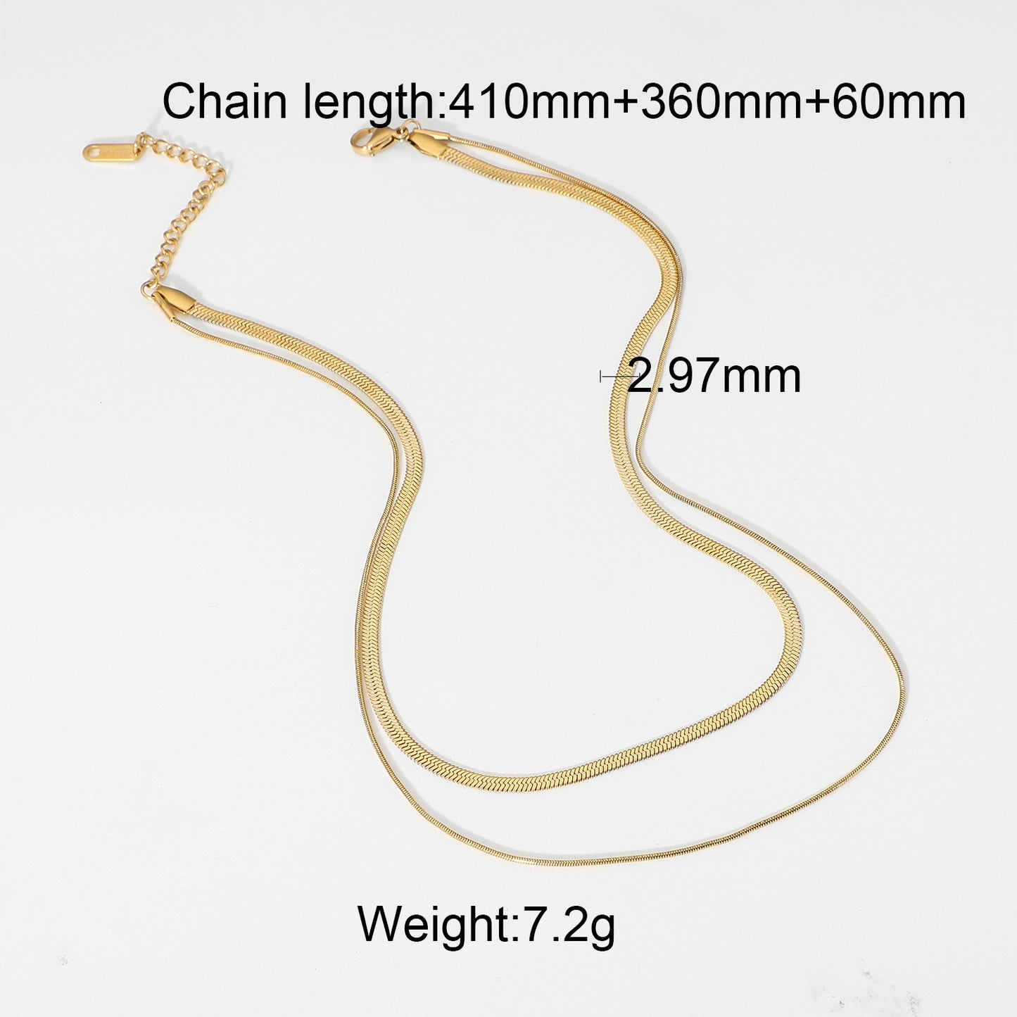 18K Gold Plated Stainless Steel Cuban Chain Necklace