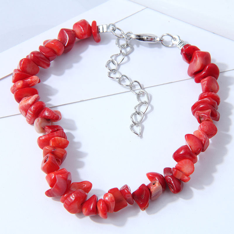 Fashion Minimalist Pink Gravel Shell Bracelet