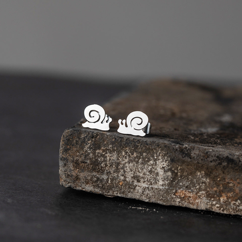 Simple Stainless Steel Cartoon Animal Earrings
