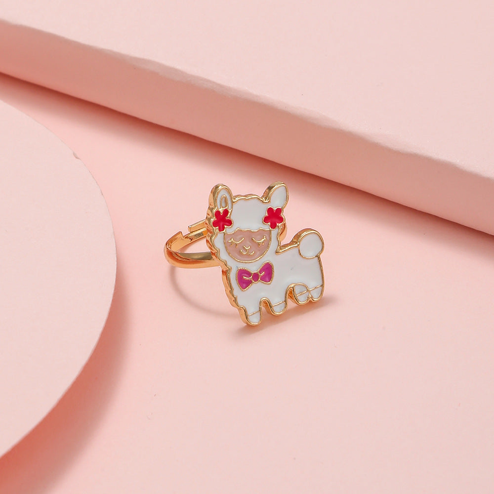 Cute Cartoon Adjustable Kid's Rings - Panda, Unicorn, Dinosaur, Owl, Ice Cream Designs