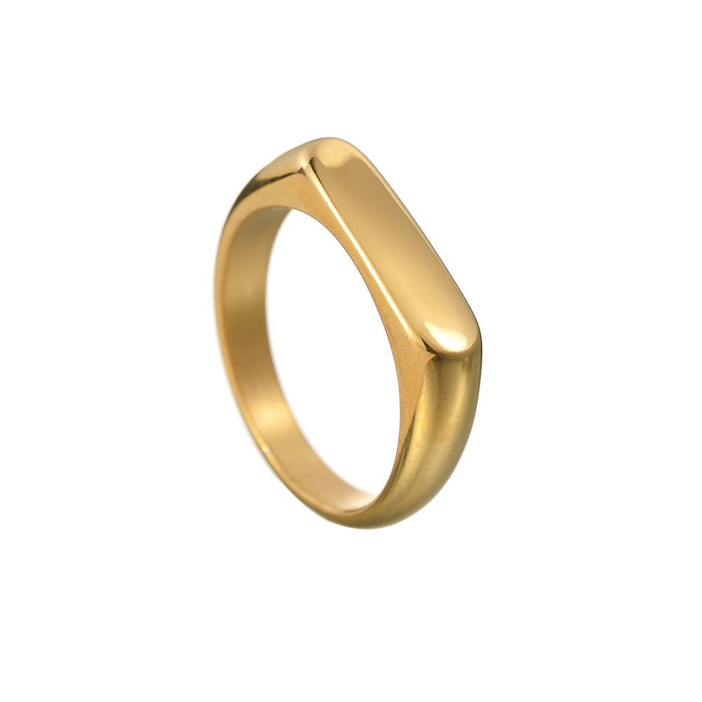 Fashion Geometric Titanium Steel Minimalist Rings