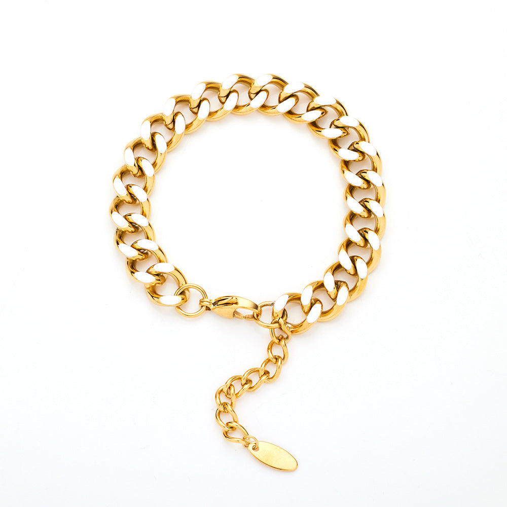 New Color Hemp Rope Hand-woven Bracelet with Titanium Steel Charm