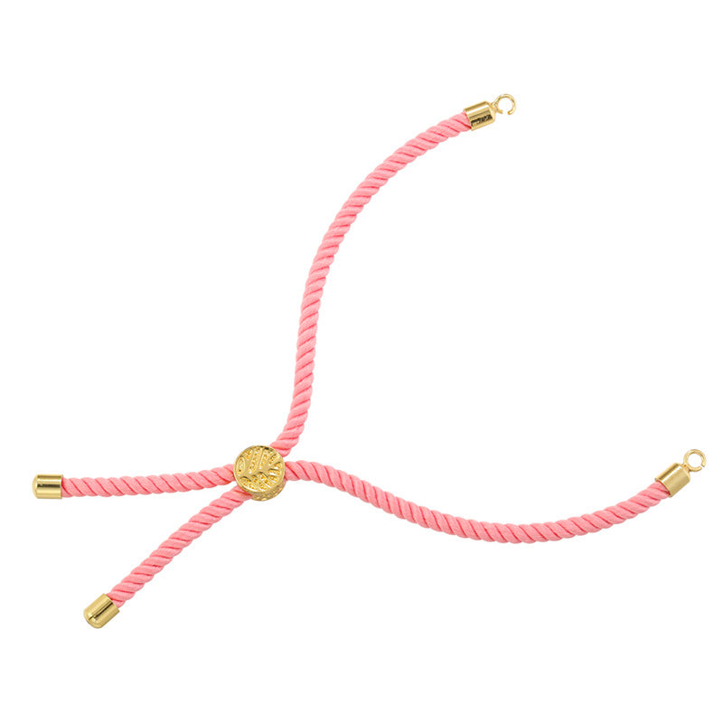 18K Gold Plated Tree of Life Adjustable Rope Bracelet
