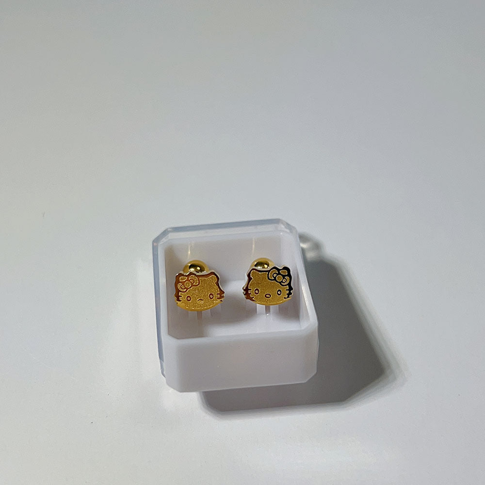 Sweet Zodiac Heart Titanium Steel Earrings with 18k Gold Plating