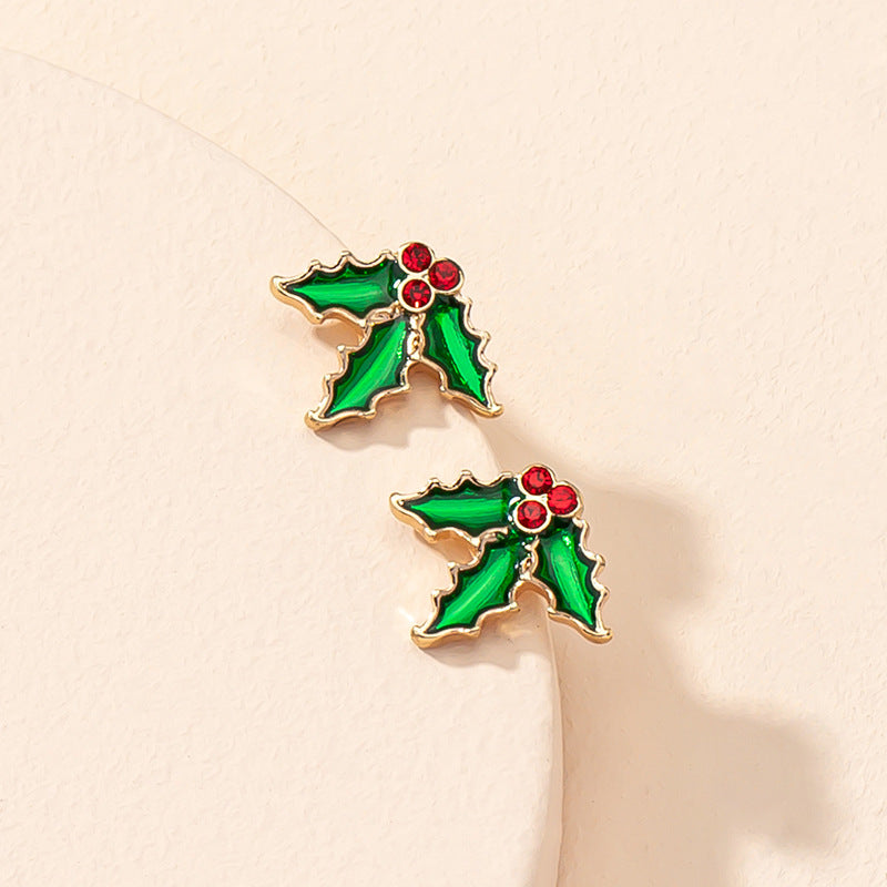 Christmas Leaf Retro Earrings - Autumn Winter Jewelry Collection