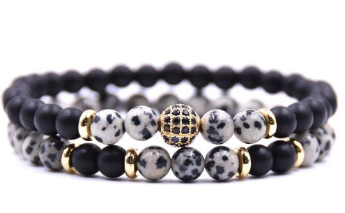 Copper Geometric Tiger Eye Beaded Bracelet - Natural Stone Jewelry