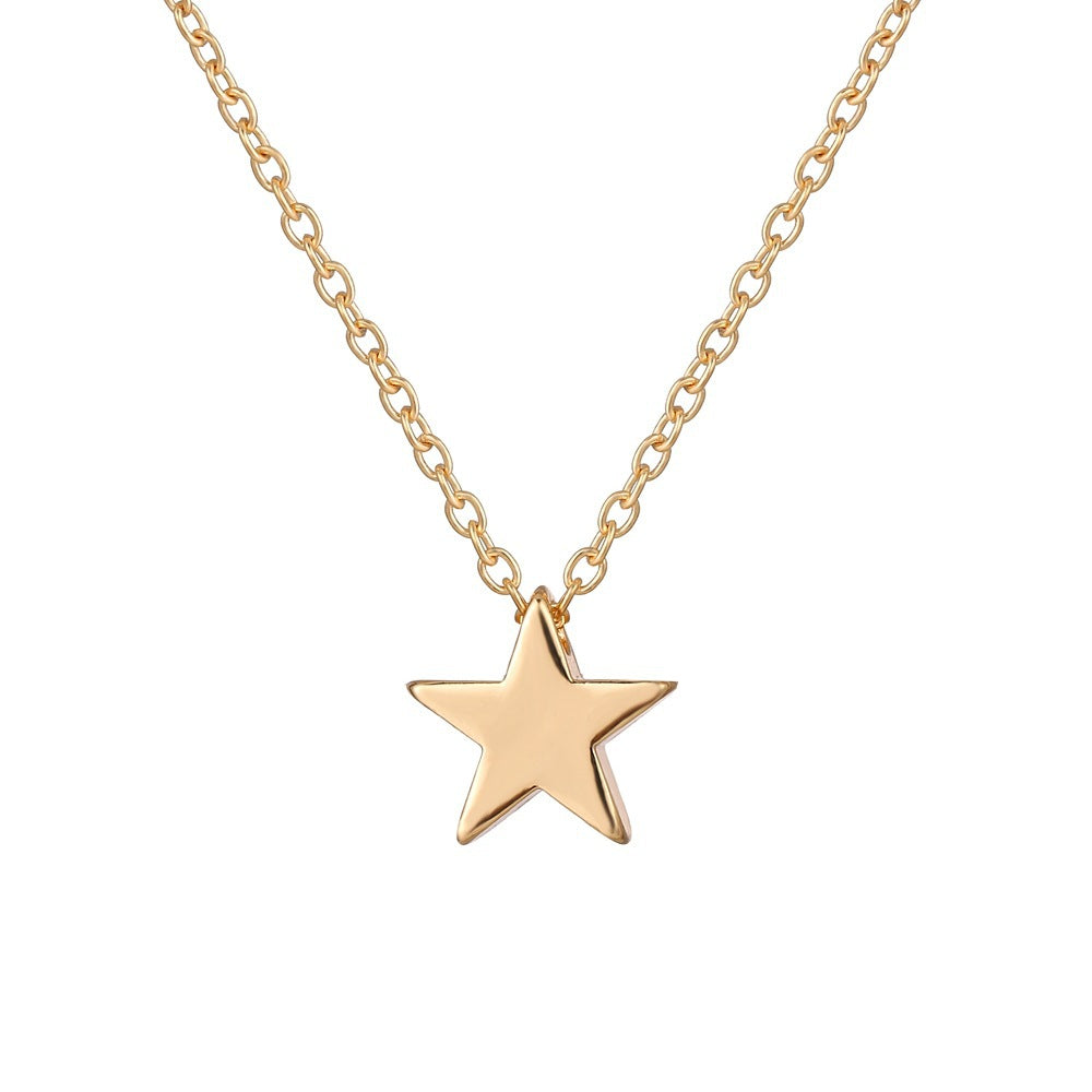 Pentagram Pendant Necklace - Creative Retro Alloy Clavicle Chain