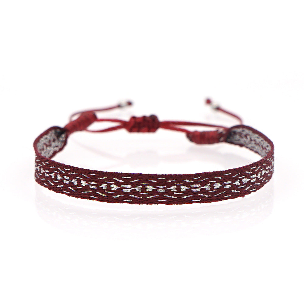 Spanish Vintage Palace Pattern Bohemian & Nepalese Handmade Woven Bracelet
