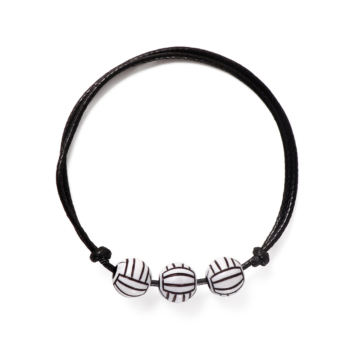 Geometric Resin Sports Beaded Bracelet Set for Unisex