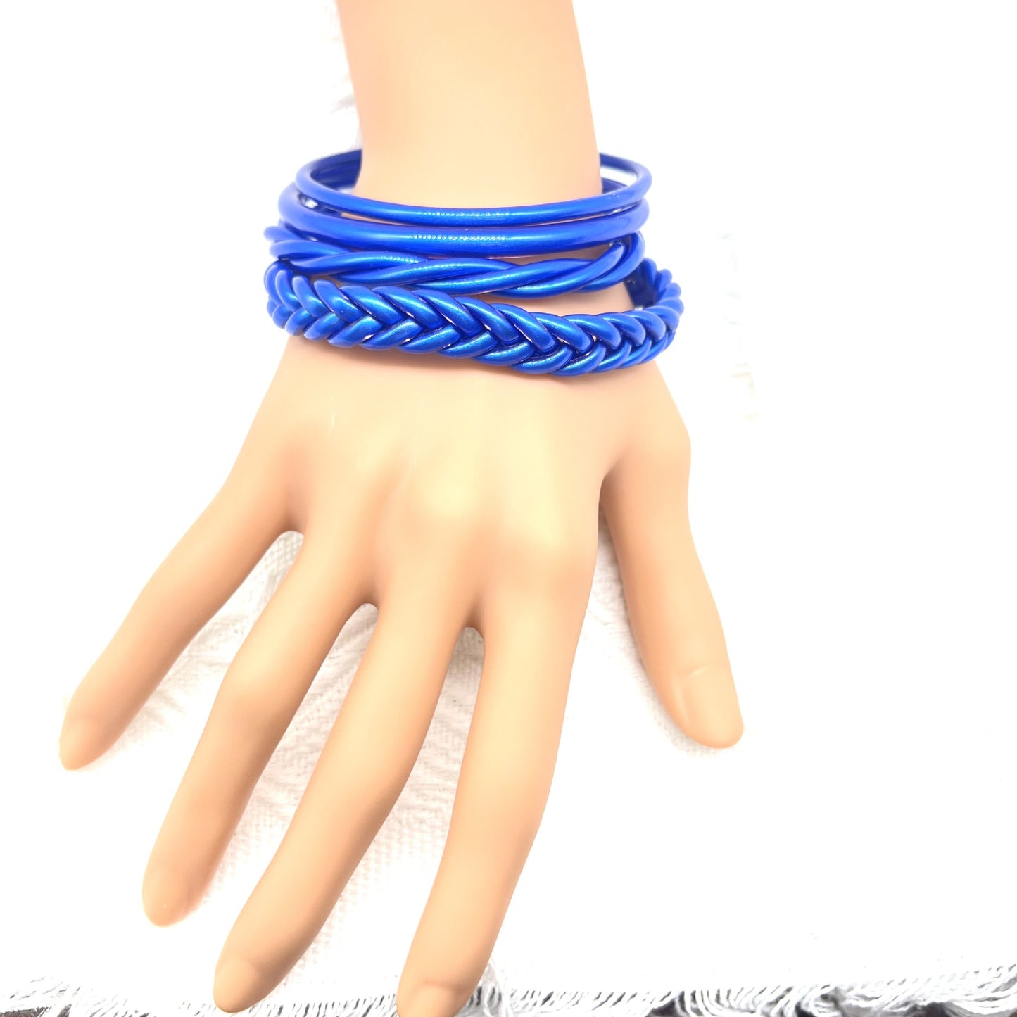 Simple Style Unisex Silica Gel Braided Bangle Bracelet