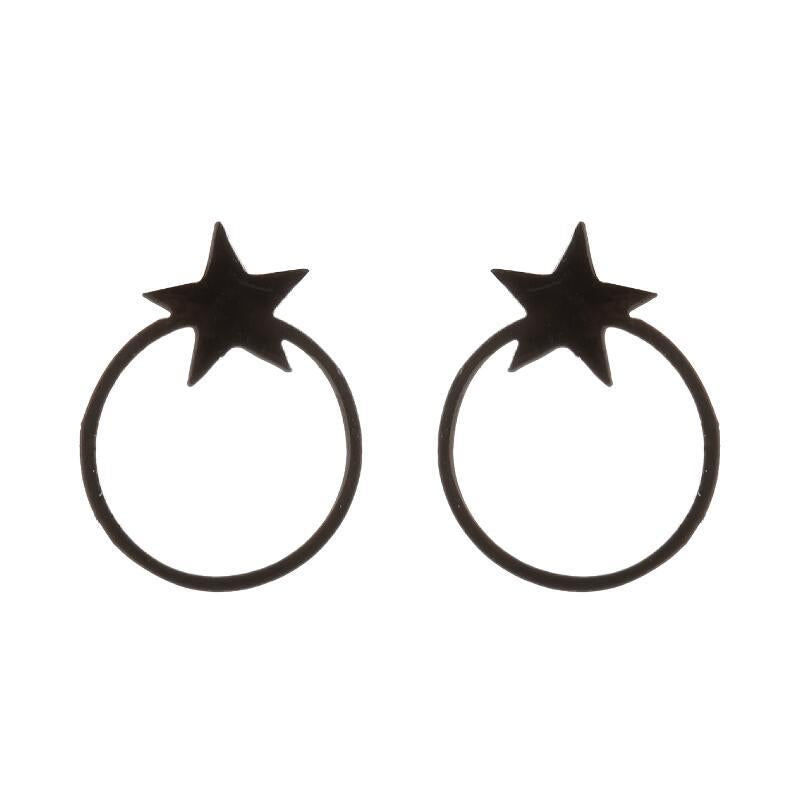 Women's Geometric Stainless Steel Star Stud Earrings