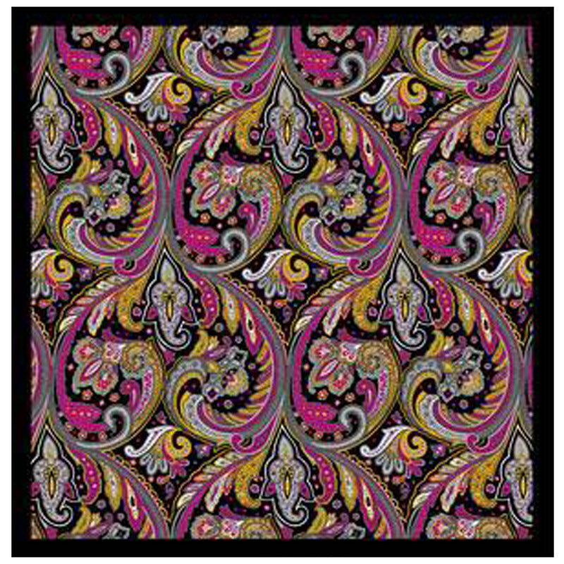 Bohemian Floral Silk-Like Large Square Scarf 90cm x 90cm