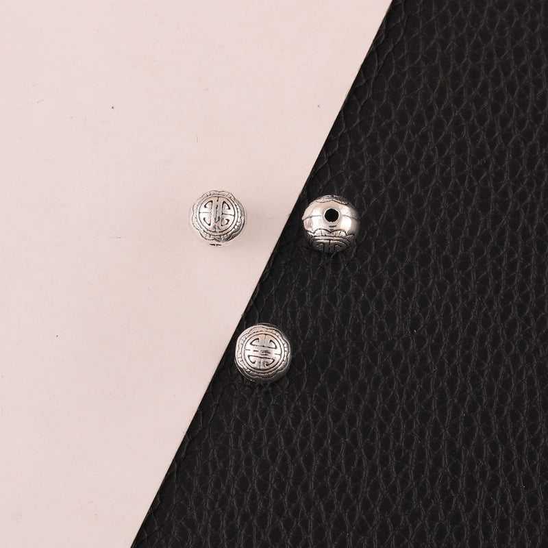 European American Fashion Metal Skull Earrings with Tibetan Silver Beads for DIY Jewelry