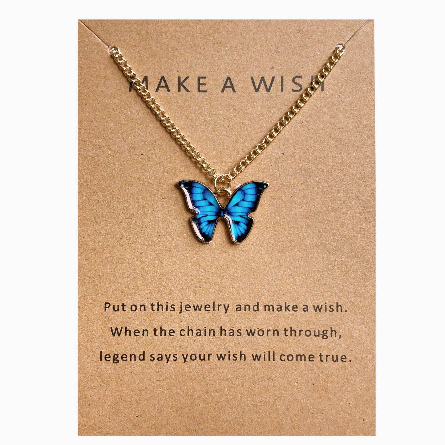 Bohemian Butterfly Pendant Alloy Necklace Set