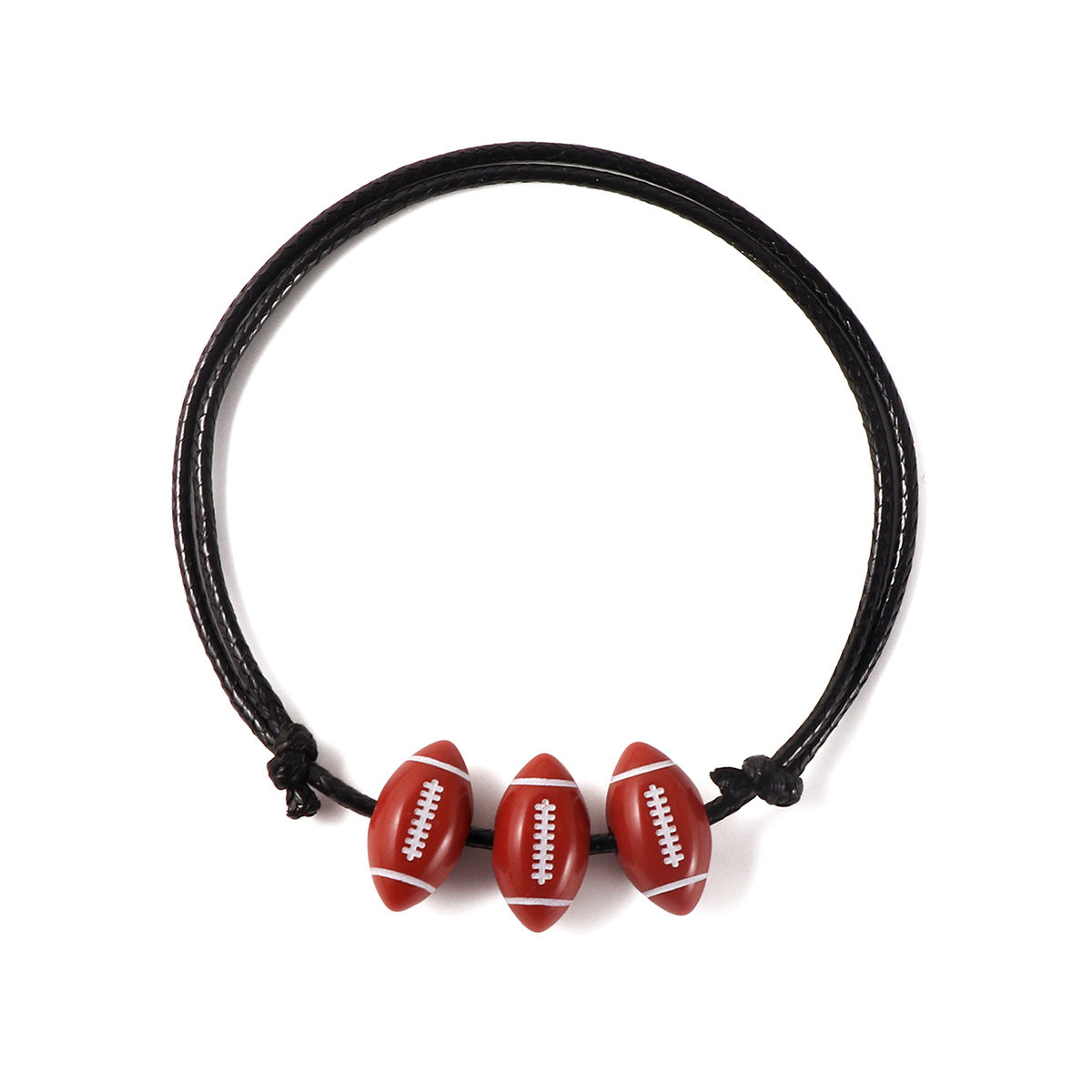 Geometric Resin Sports Beaded Bracelet Set for Unisex
