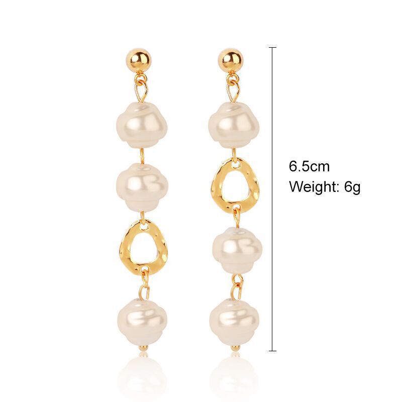 Vintage Pearl Heart Rhinestone Earrings