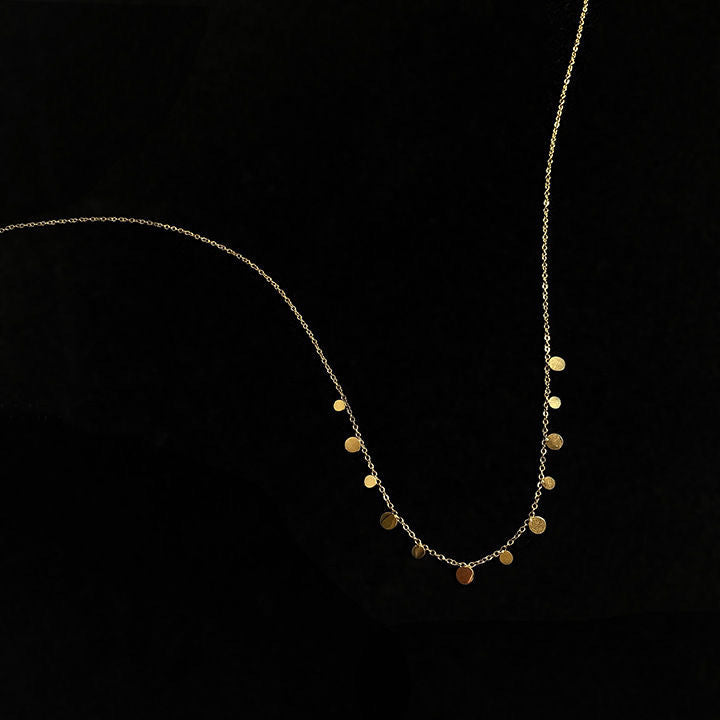 Simple Gold Stainless Steel Waterdrop Pendant Necklace