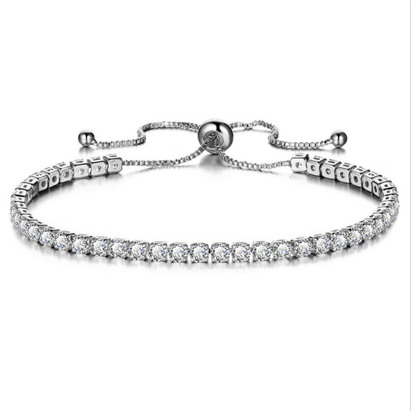 Fashion Geometric Zircon Tennis Adjustable Bracelet