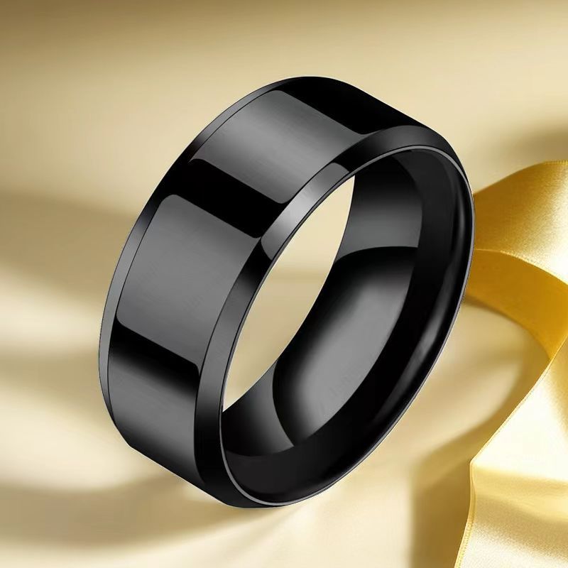 Fashion Stainless Steel Polished Ring for Men - Minimalist Design