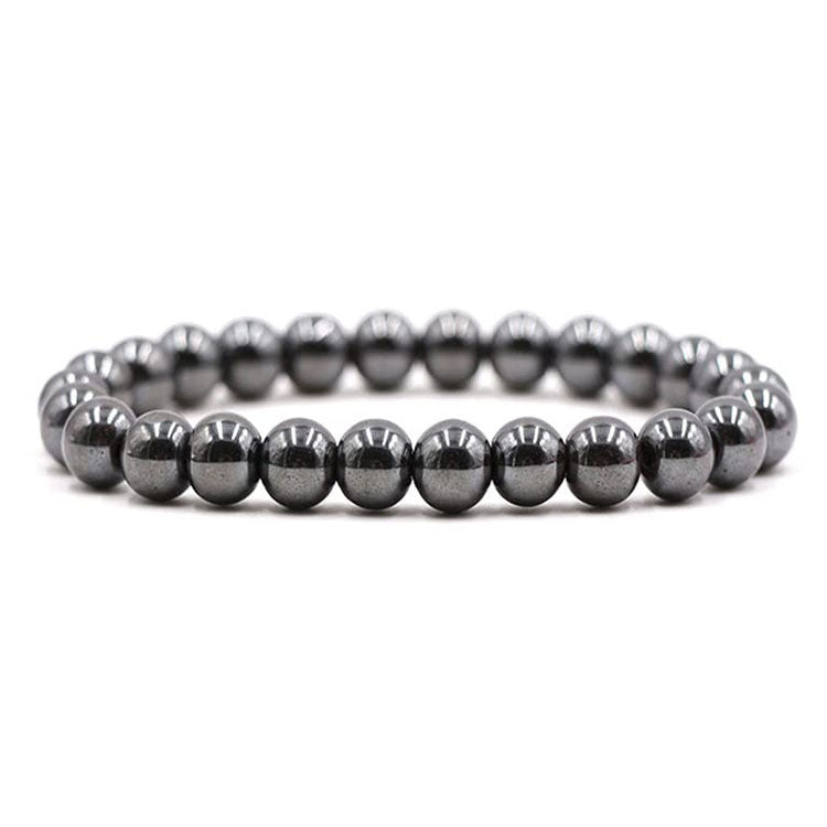 Fashion 8mm Agate Tiger Eye Hematite Crystal Beaded Bracelet Set