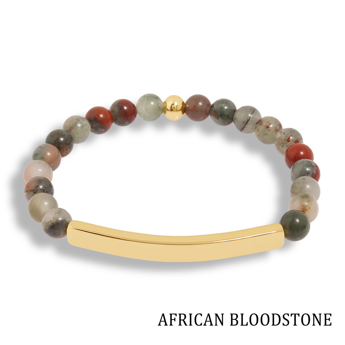 Simple Style Stainless Steel Turquoise and Natural Stone Bracelet