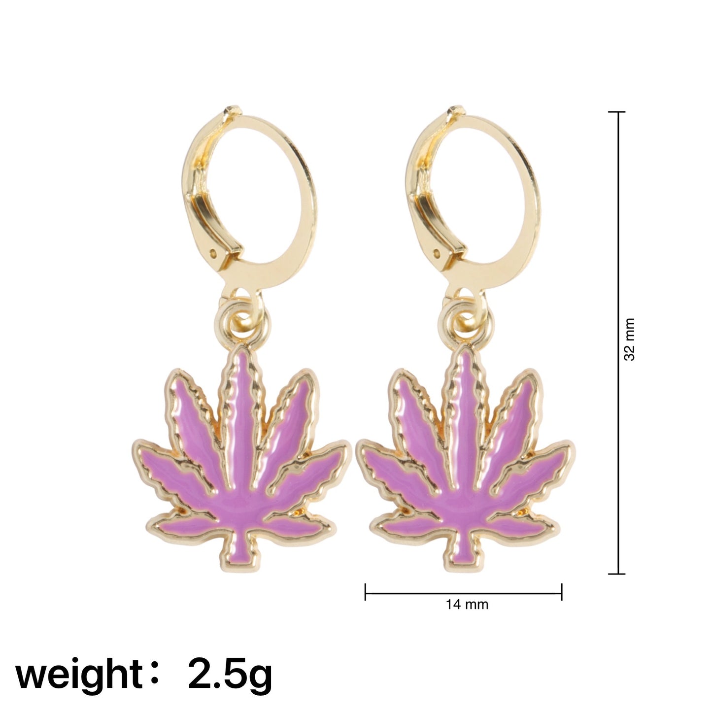 Creative Butterfly Flower Smiley Face Leaf Drop Earrings