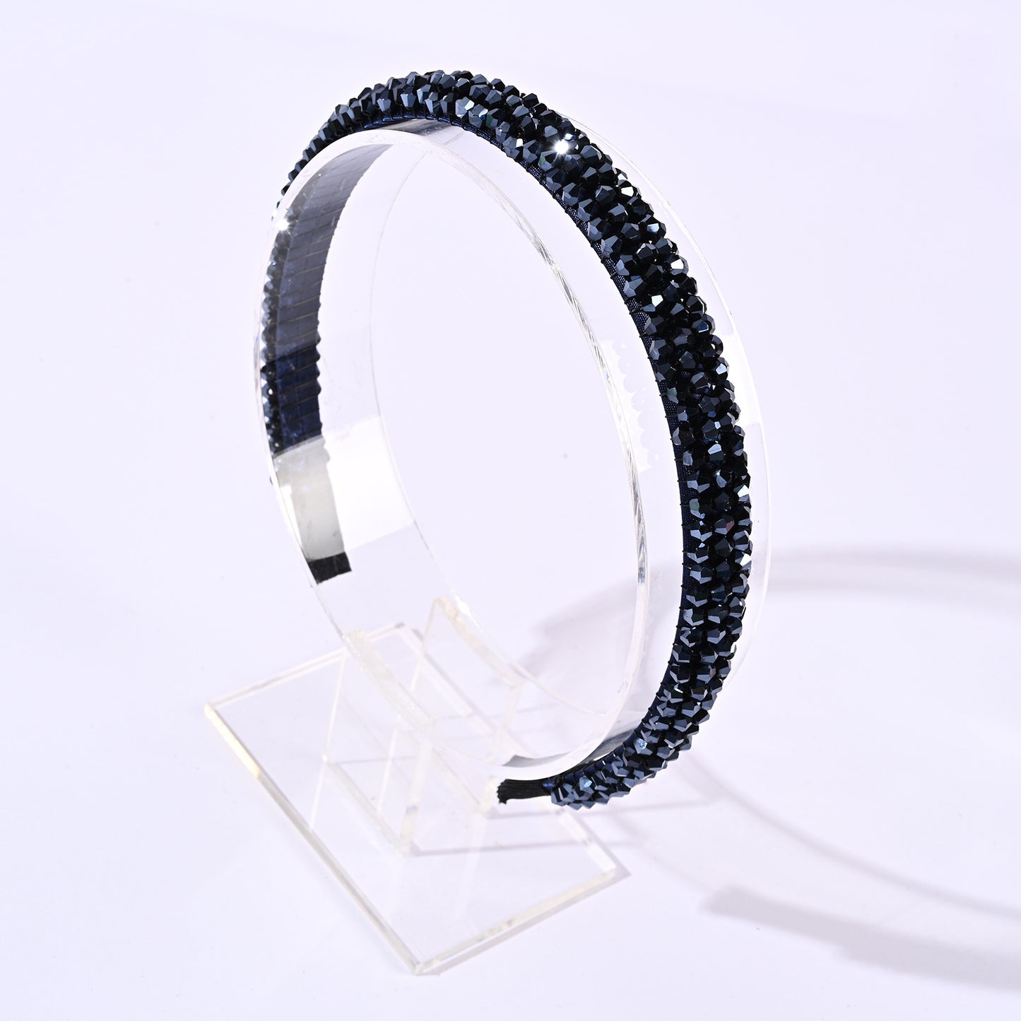 Retro Baroque Crystal Hair Band with Mixed Colors and Stripes