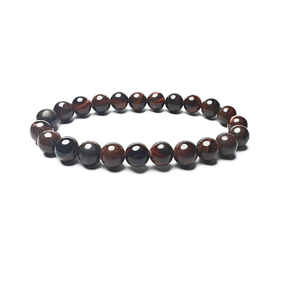 Geometric Natural Stone Agate and Tiger Eye Beaded Unisex Bracelet Set