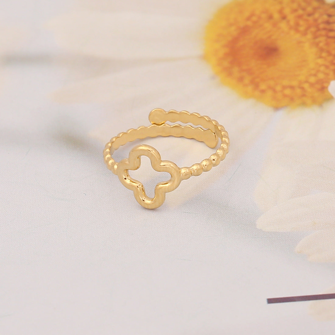 Geometric Snake Design Stainless Steel Open Ring for Women