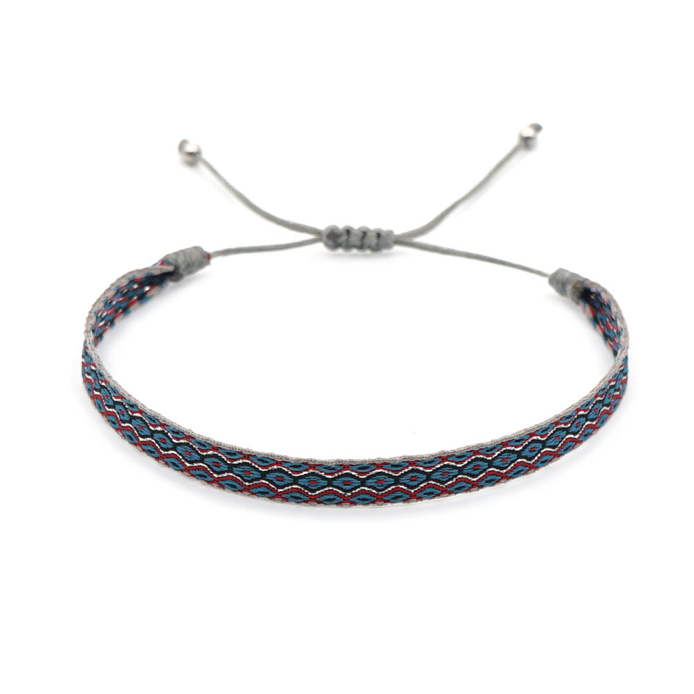 Spanish Vintage Palace Pattern Bohemian & Nepalese Handmade Woven Bracelet