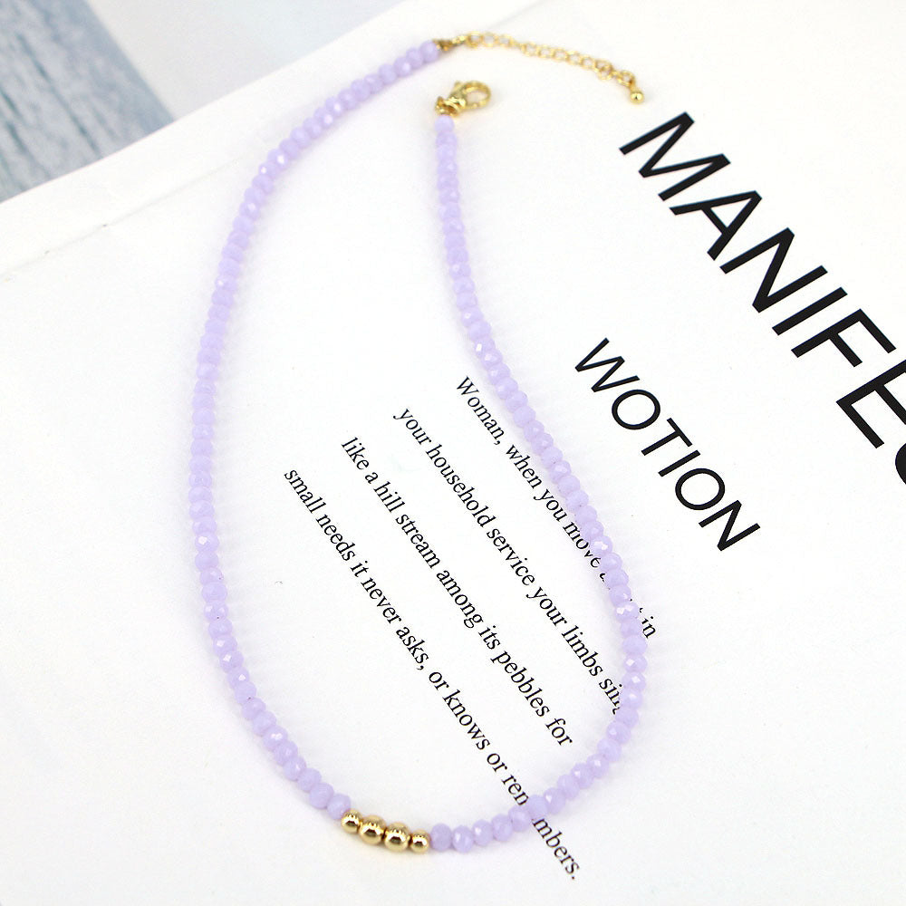 Crystal Beaded Colorful Choker Necklace for Women 2022