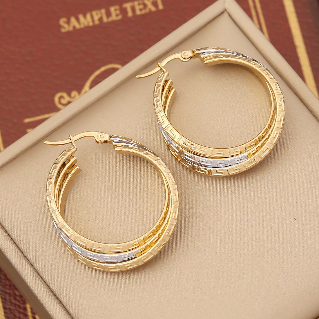 Modern Geometric Stainless Steel Plated Earrings